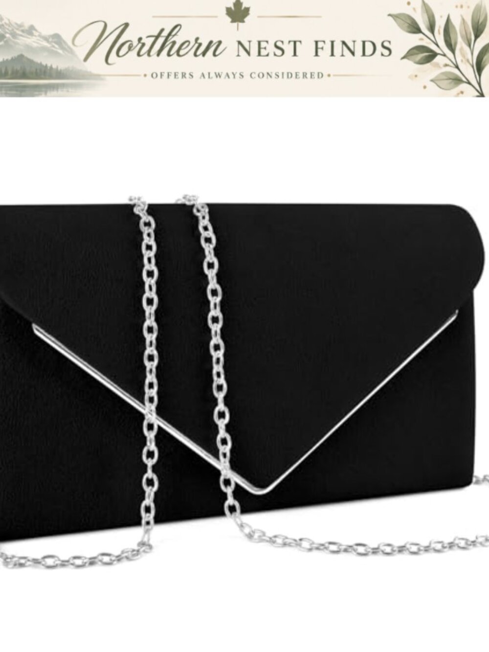 Faux Suede Envelope Clutch Crossbody Shoulder Bag Formal Wedding Party